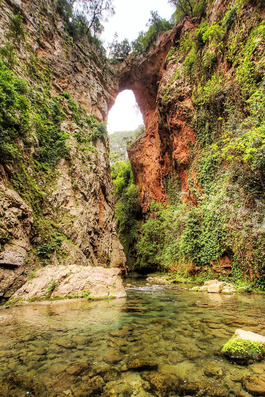 God's Bridge, the natural rock arch at Akchour